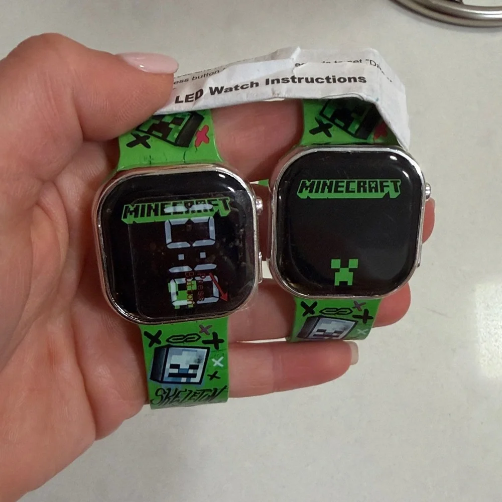 Kids MINECRAFT LED Watch - Green
